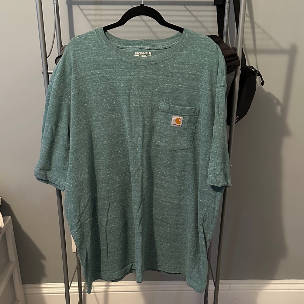 Carhartt Men's Heathered Teal Short Sleeve Tee